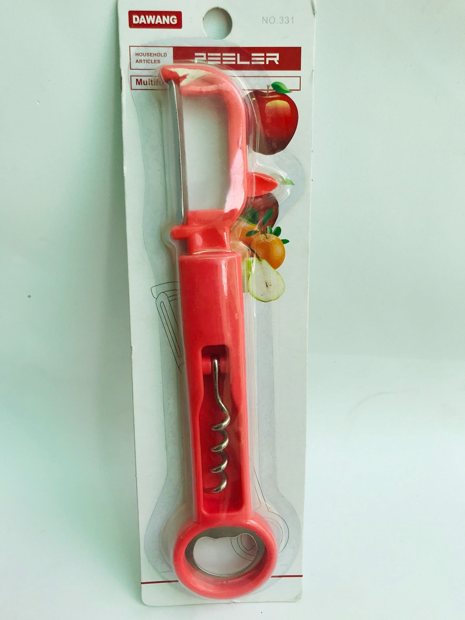 3in1 - Multifunctional Vegetables Peeler, Corkscrew & Bottle Opener, Fruits Peeler, Bottle Opener  Article No 5866 S 80