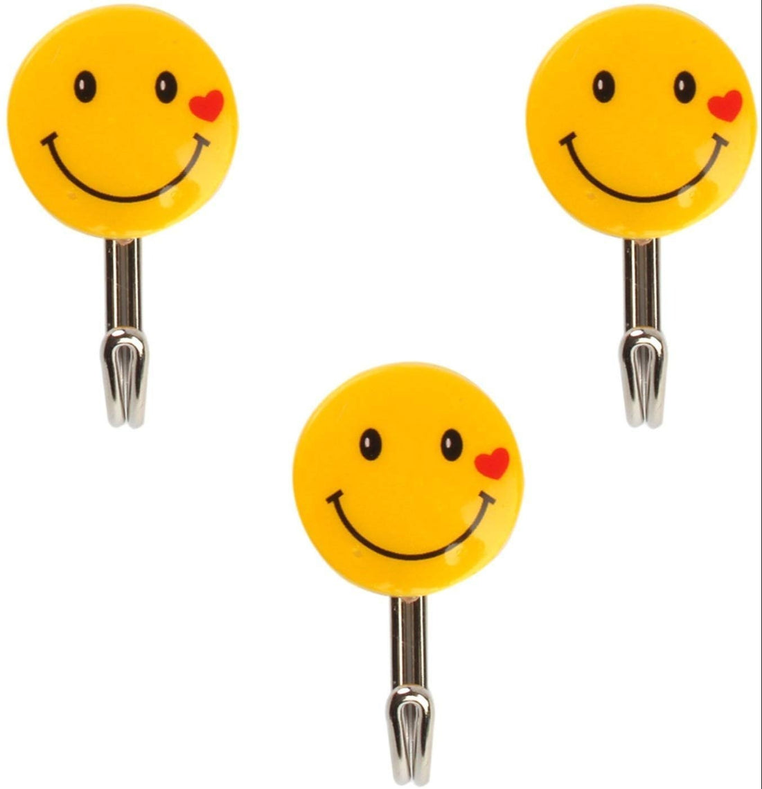 Light Weight Stainless Steel And Plastic Smiley Adhesive Wall Hook Article No 1927 S 105
