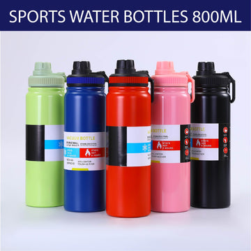 800ml Thermos Bottle - Water Bottle for Girls & Boys - Stainless Steel Water Bottle Hot And Cold Water Bottle With Thermos Flask Vacuum Article No 3791 S 445