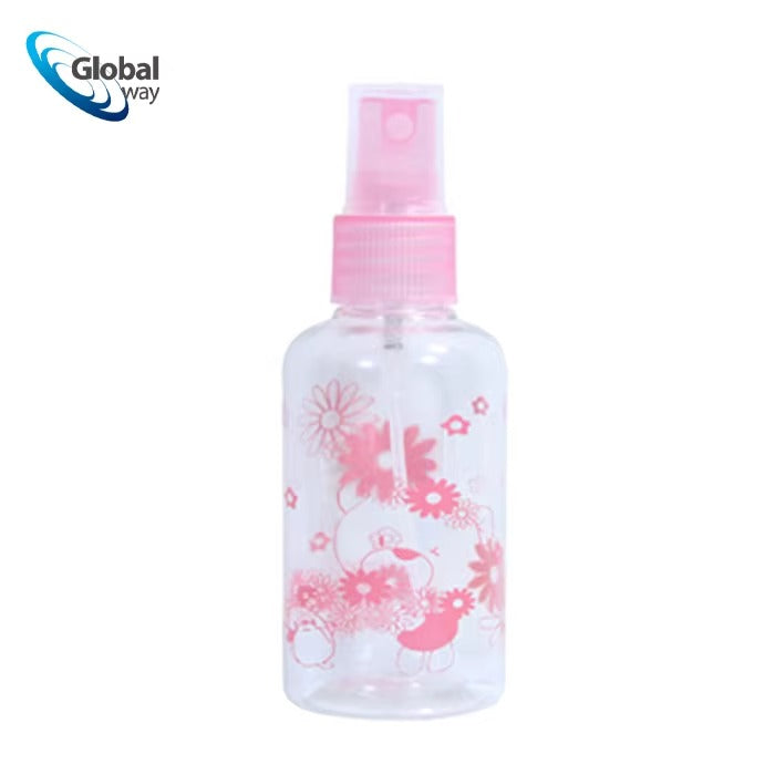 Pink 75ml Petal Charm Spray Bottle - Portable Refillable Cosmetic Container with Floral Design, Perfect for Gifts & Travel Article No 6564 S 40