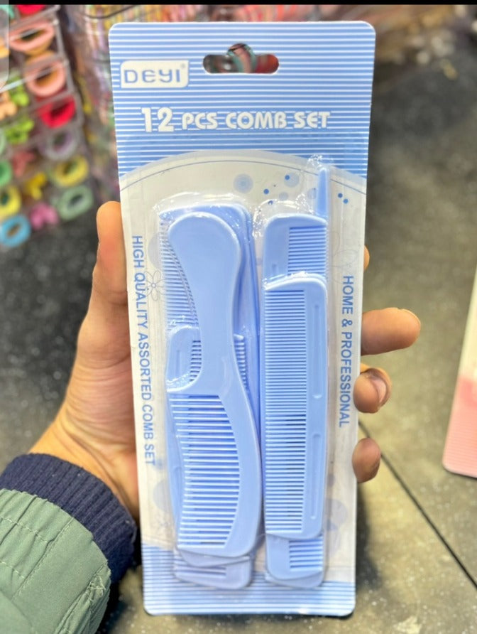 Premium quality of 12 pcs Comb set with random free gift  Article No 6339 S 70