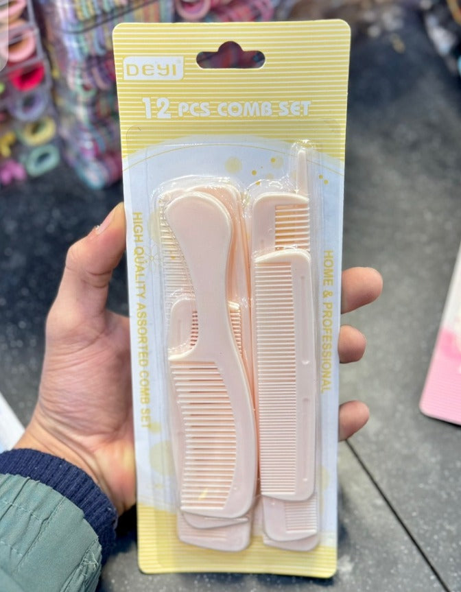 Premium quality of 12 pcs Comb set with random free gift  Article No 6339 S 70