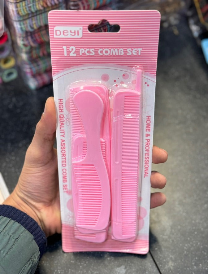 Premium quality of 12 pcs Comb set with random free gift  Article No 6339 S 70