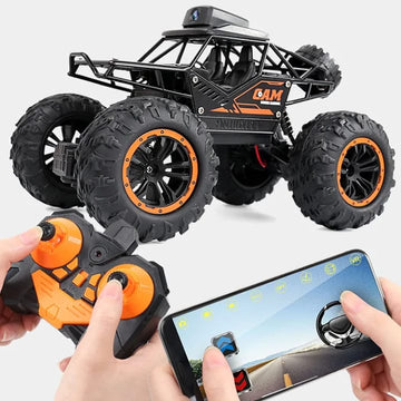 Remote Control Car With Camera WiFi 720P HD FPV Camera, 2.4Ghz 1:18 Scale Off-Road Remote Control Rechargeable Monster Truck Toys for Boys Article No 5132 S 2200