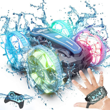 Amphibious Remote Control Car Boat- 2.4GHz Gesture Sensor, 4WD Remote Control Car with LED Lights, Waterproof RC Stunt Car Article No 6584 S 1700