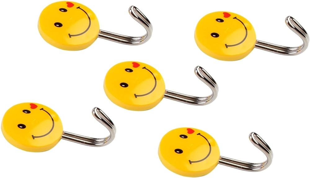 Light Weight Stainless Steel And Plastic Smiley Adhesive Wall Hook Article No 1927 S 105