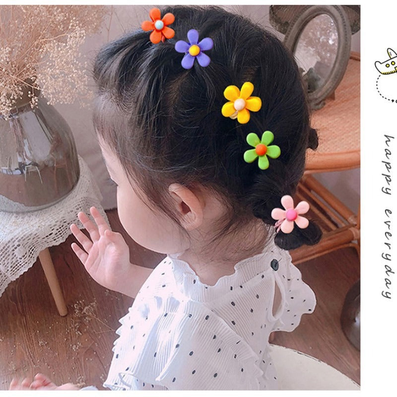2024 New Pearl Box Flower Cartoon Scrunchie Girl Baby Rubber Band Kids Hair Tie Headband Article No 6520      S125