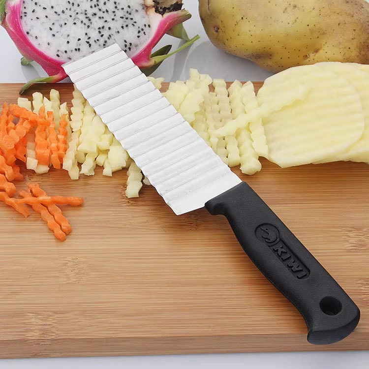 French Style Stainless Steel Manual Wave Knife PP Material Potato Strip Cutter for French Fries in Stock