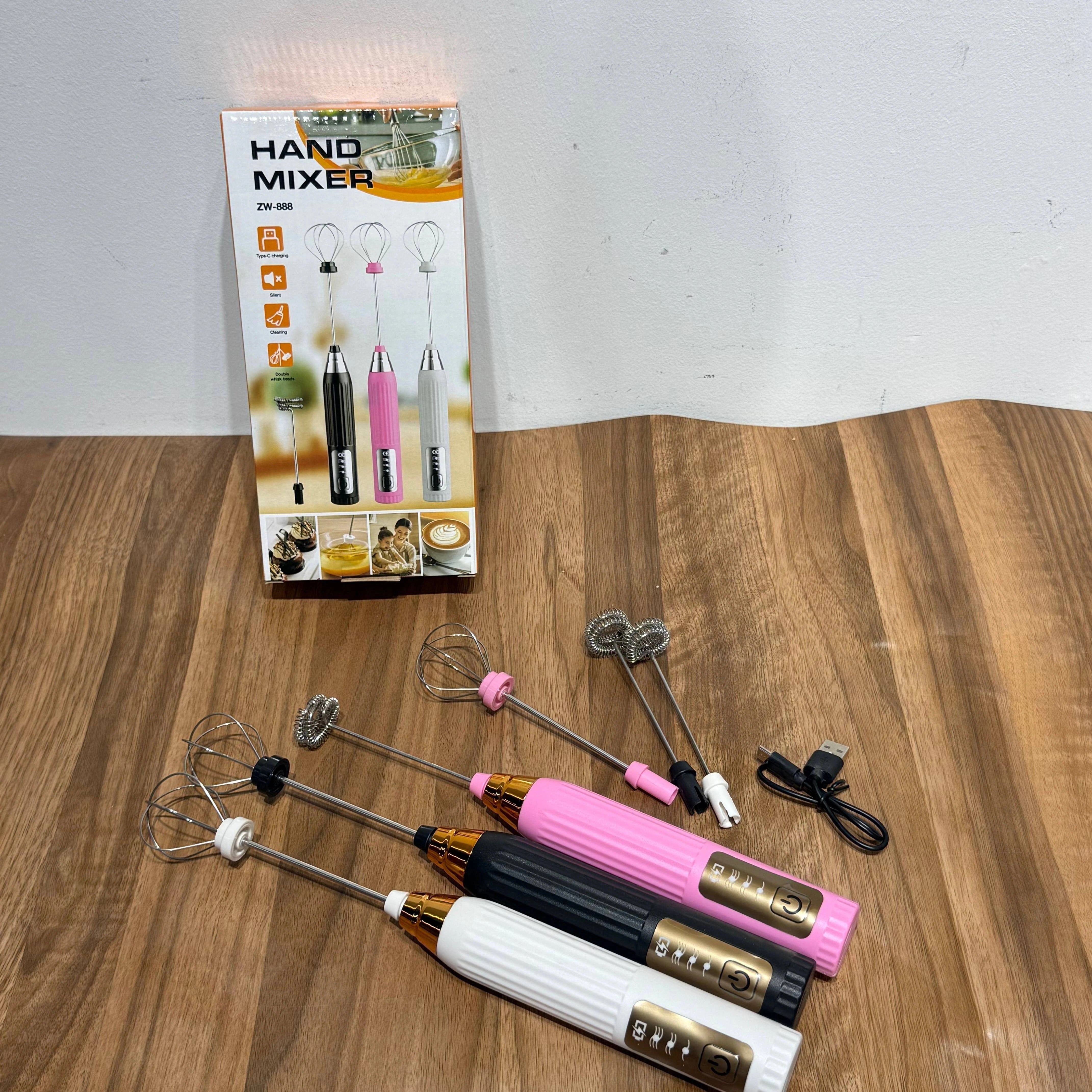 Mini Rechargeable Electric Hand Held Egg Beater USB Charging Milk Frother Article No 4861         S485