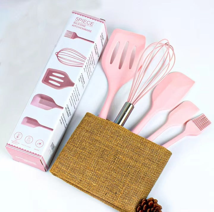 5pcs Cooking Kitchen Utensil Set Silicone Brush Article No 922        S325
