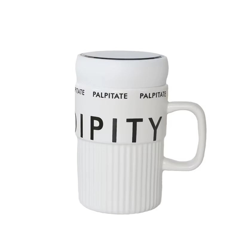 English Letters Mirror Mug Personality Vertical Stripe Light Luxury Cup Article No 1097       325