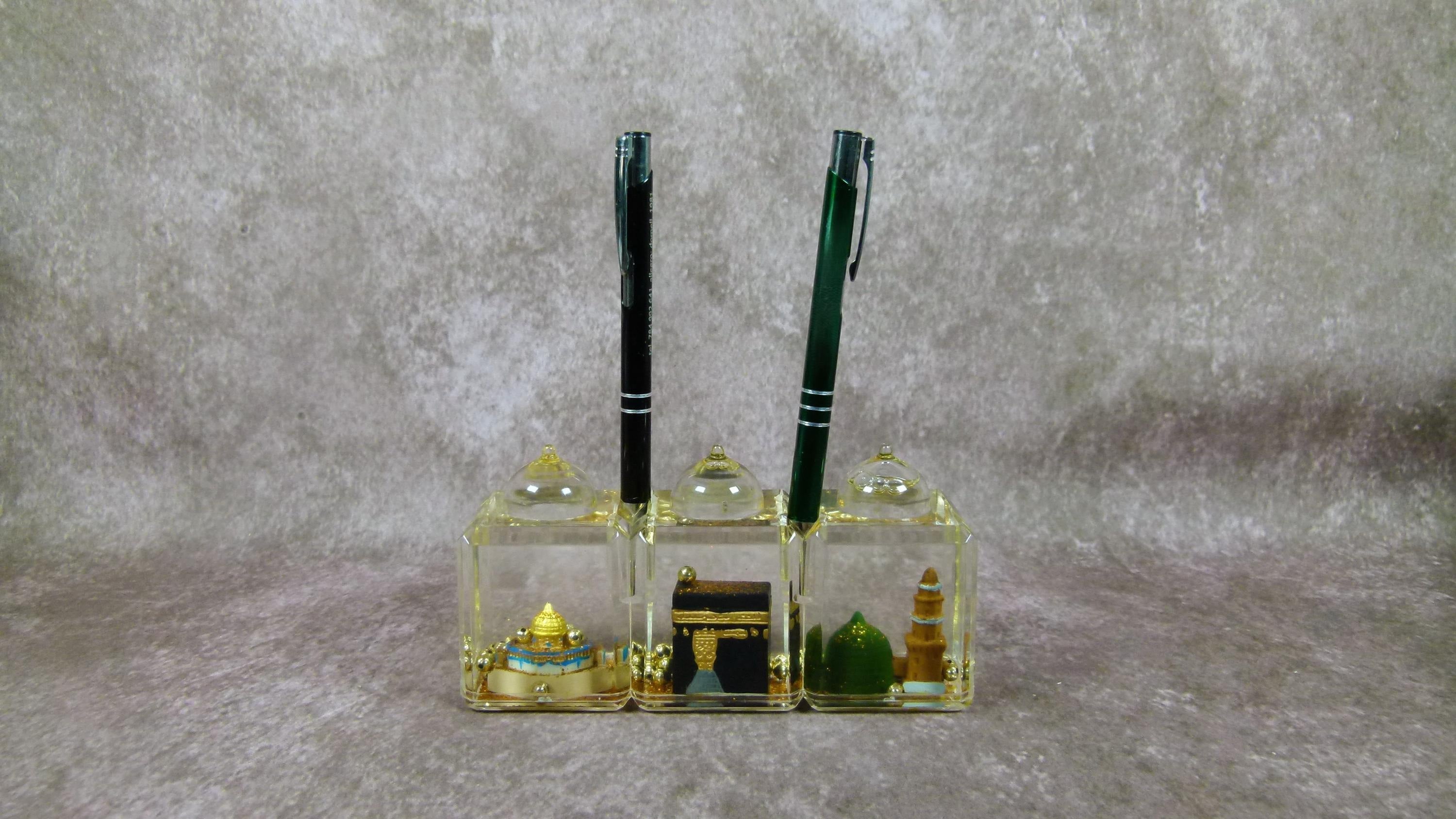 Islamic Acrylic Pen Holder – Golden Landmark Art - Etsy Australia Article No 2429 S345