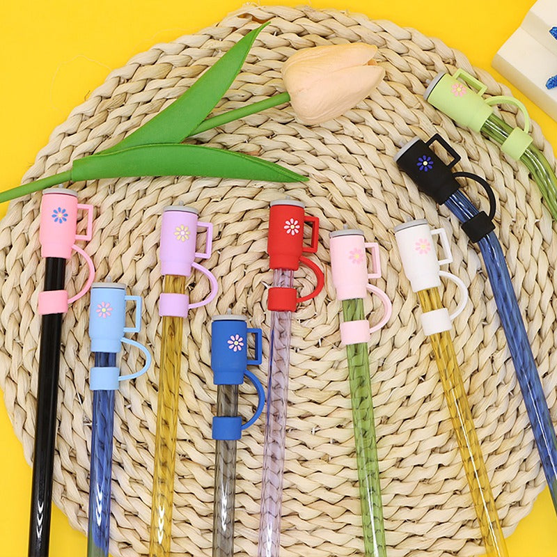 Straw Cover Cap for Cup Silicone Straw Topper fit Oz Tumbler with Handle 10mm Drinking Straw Tip Covers Wodde