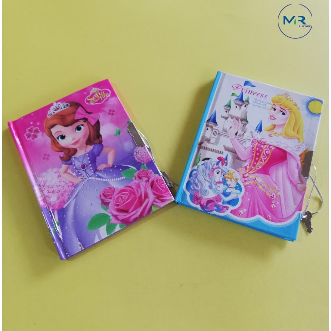 Beautiful Small Fancy Lock Diaries - 2Pcs Article No 1916      S160