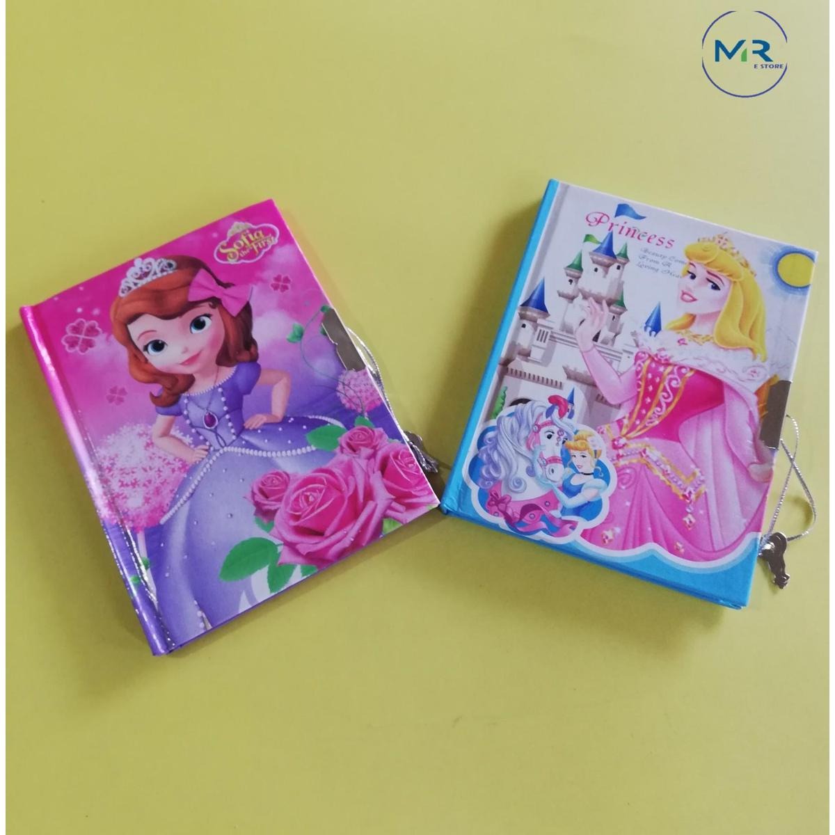 Beautiful Small Fancy Lock Diaries - 2Pcs Article No 1916      S160