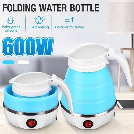 Travel Electric Kettle 600ml Foldable Silicone Electric Kettle Portable Friendly Travel Eclectic Kettle Article No.745