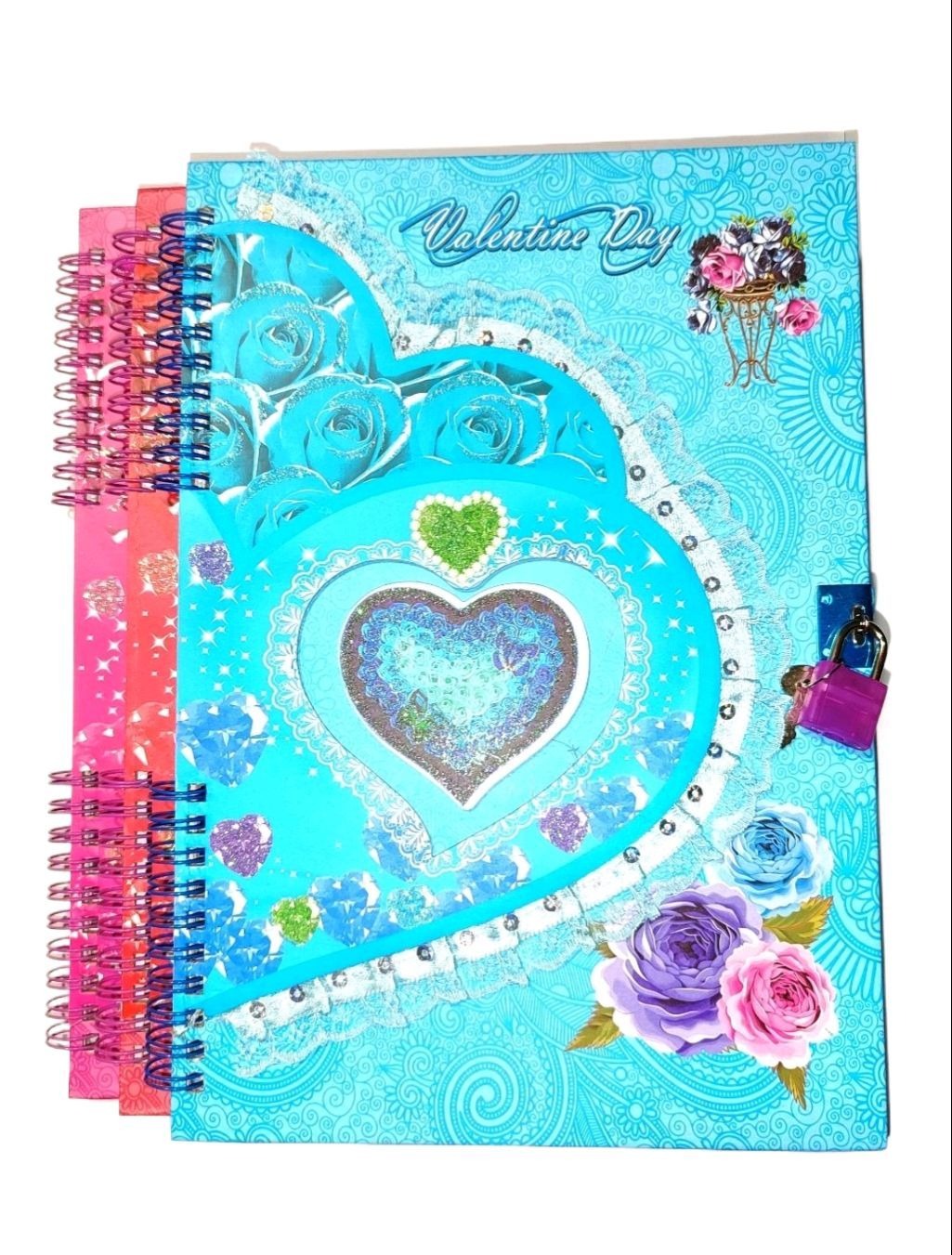 Heart fancy lock dairy best for gift fancy notebook and dairy Article No 1916      S160