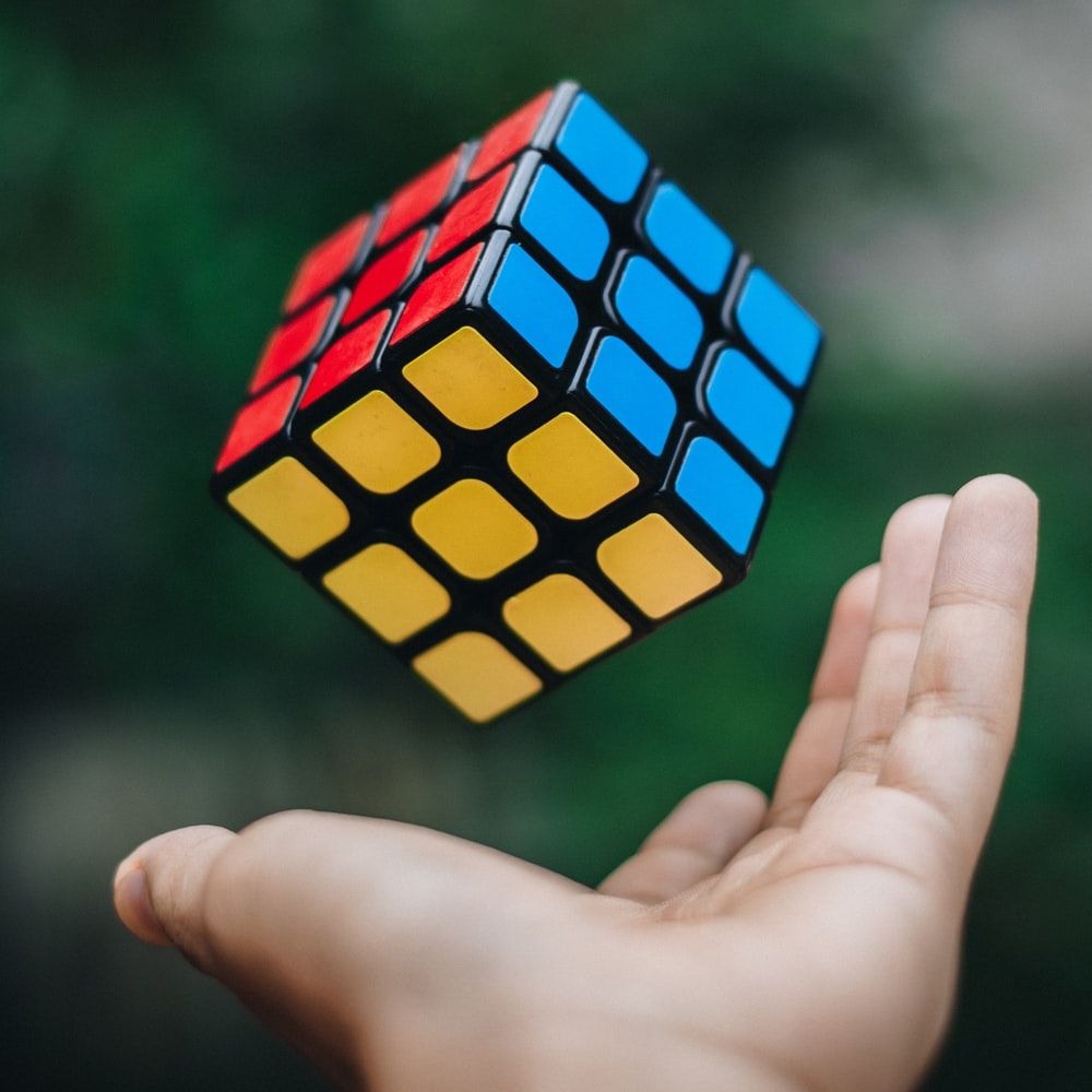 Brain Teaser Puzzle Cube 3x3 Speed Cube with Smooth Turning, Stickerless Quality