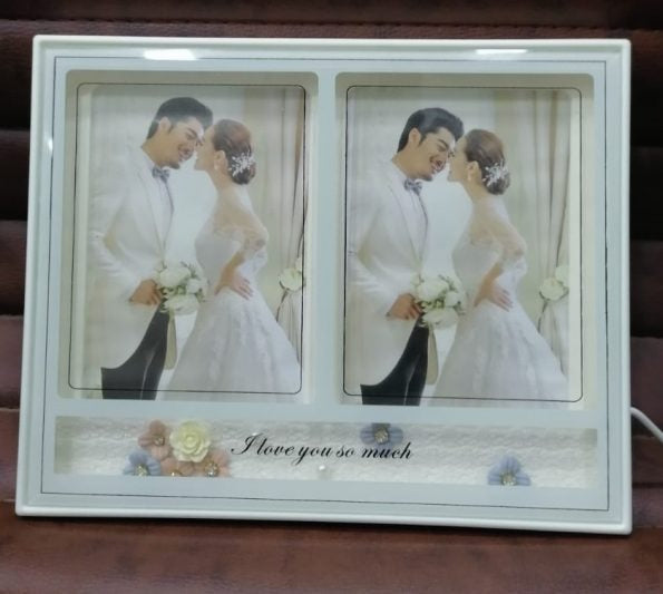 10cm X 15cm Golden LED Love Decoration Bedroom Photo Frame USB With Display StandArticle No 6070      S345