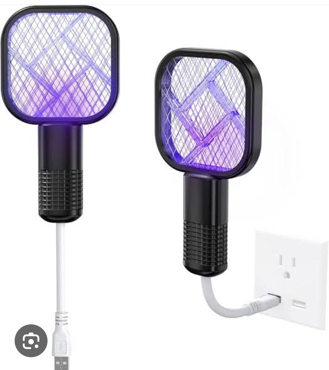 Mini USB Electric Mosquito Racket, Rechargeable Summer Fly Swatters Trap, Mosquito Swatter UV Light Sharp Sparking Racket Article No 3341  S245