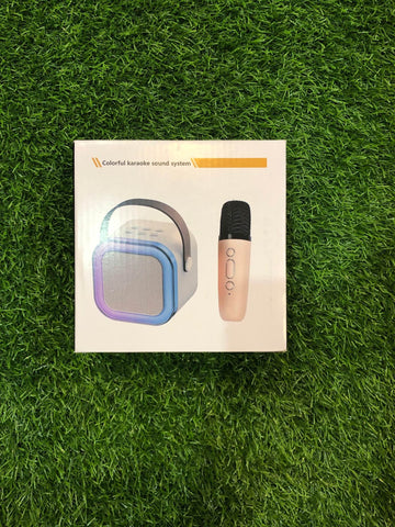 Wireless karaoke K12 speaker with two mics RJB lights rechargeable best speaker Article No.395