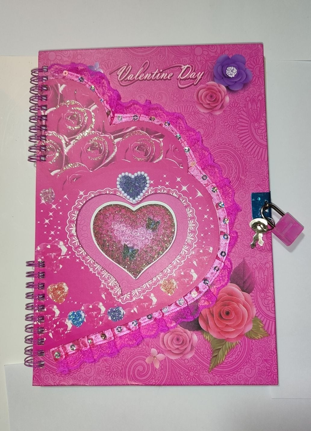 Heart fancy lock dairy best for gift fancy notebook and dairy Article No 1916      S160