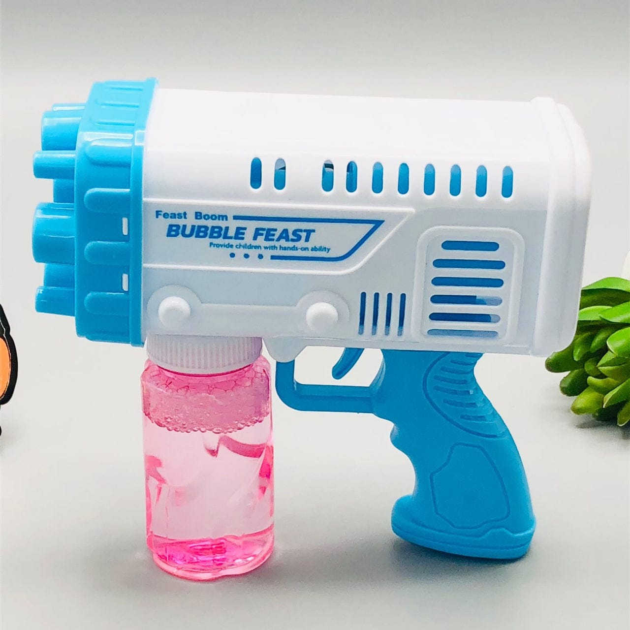 2-in-1Electric Bazooka Boom Feast Bubble Gun Perfect Party Gift for Kids Space Rocket Bazooka Bubble Gun Electric Automatic Bubble Makers Bubbles Machine Toys Gun Toy For Pool Party Summer Vacations Birthday Party Perfect Gift for Kids Battery Operated