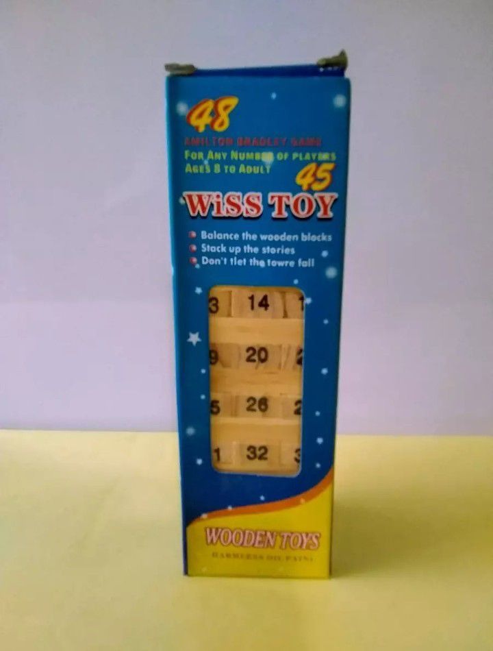 Wooden mini jenga game number blocks best activity for kids to adults .Article No 5139 S135