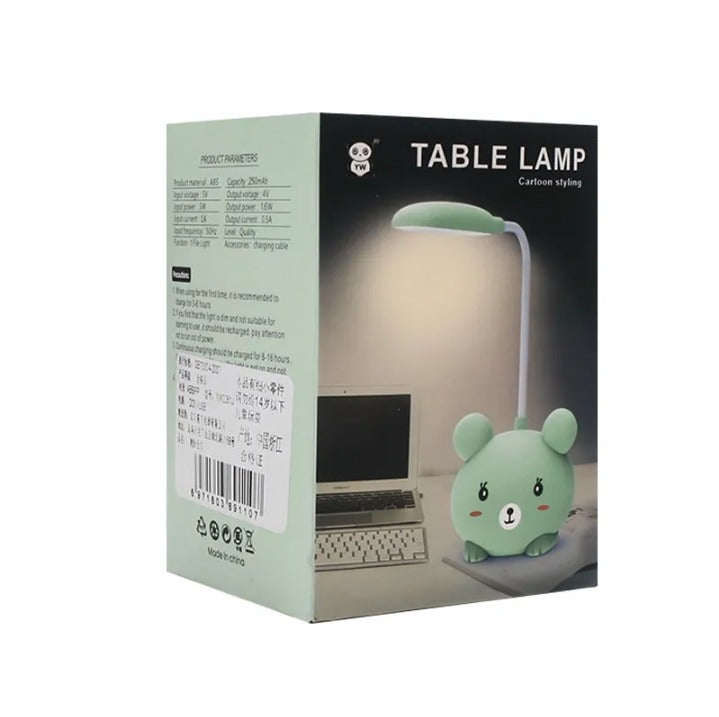 Simple Cute USB Charging Homework Children's Small Table Lamps Student Desktop Mini Lighting Folding Hose Adjustment Table Lamps