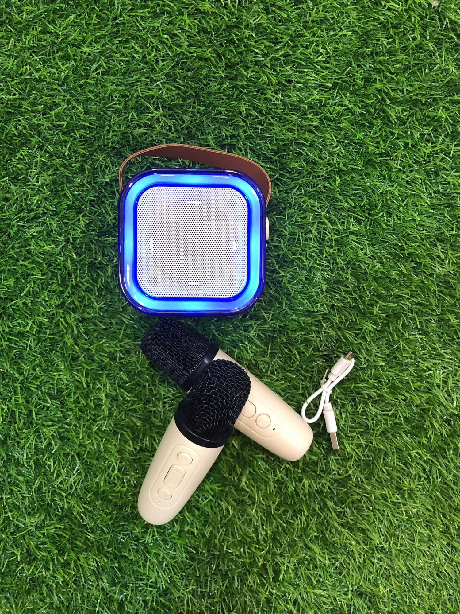 Wireless karaoke K12 speaker with two mics RJB lights rechargeable best speaker Article No.395