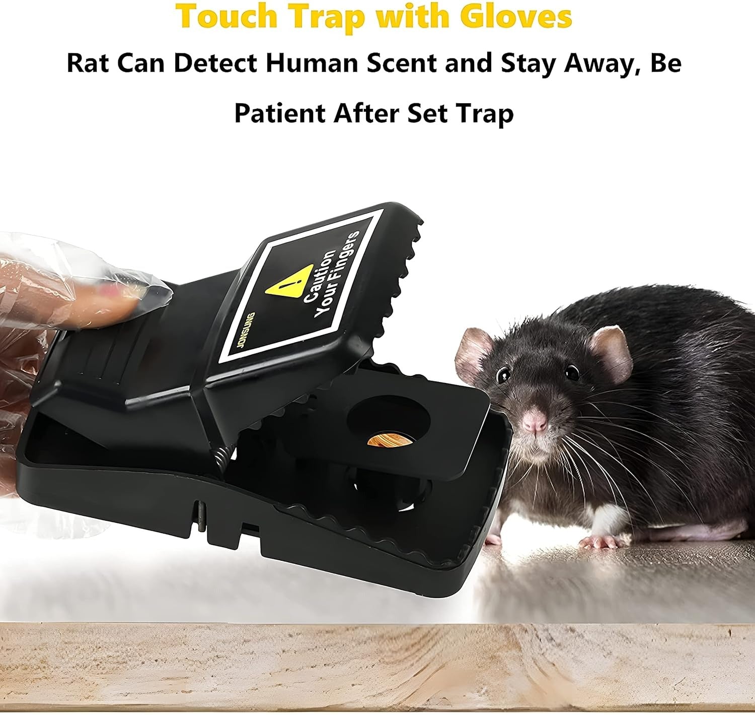 Reusable Plastic Portable Mouse Trap Snap Quick Kill Mice Rodent Rat Killer Catcher Effective Sensitive Reusable Durable and Sanitary Traps, Household Catch Rats Mice Mouse (Black, Pack of 1,2,3)
