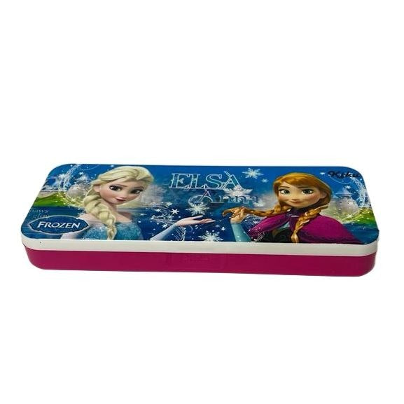 Pencil Box Frozen Character For Girls For School Use With Double Decker Tray Inside