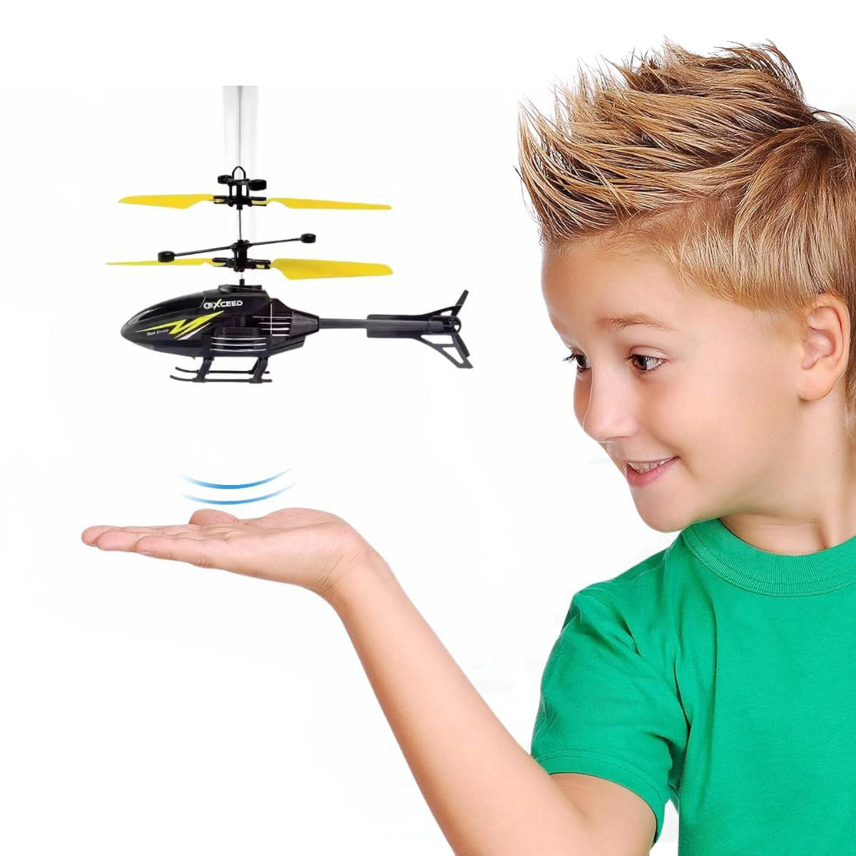 Flying Helicopter,Remote Control Helicopter for 6 + Years Boys Indoor and Outdoor Helicopter, Palm Sensing Helicopter