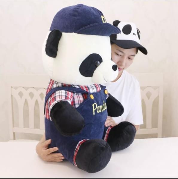 Cute Panda Stuffed Soft Toy With Cap and dress Size (60cm)