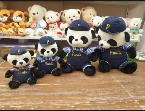 Cute Panda Stuffed Soft Toy With Cap and dress Size (60cm)