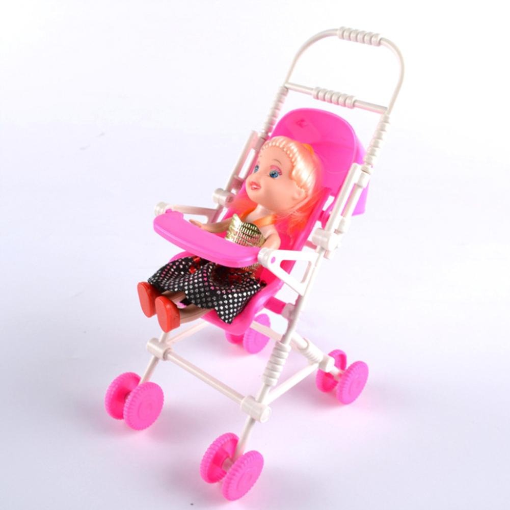 FASTBAZAR Kids Girl Toy Play House Plastic Dismountable Stroller for Doll Accessories Article No 6535 S60