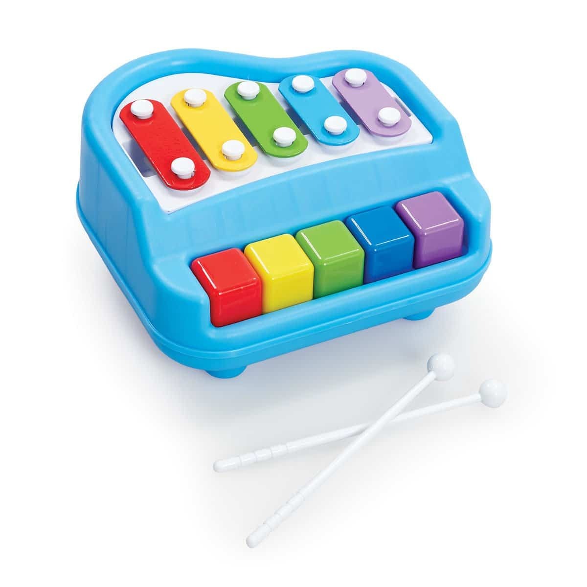 2 in1 Baby Piano Xylophone Toy for Toddlers Multicolored Key Keyboard Xylophone Piano Musical Piano Toy for Baby Kids Girls Boys Article No 395