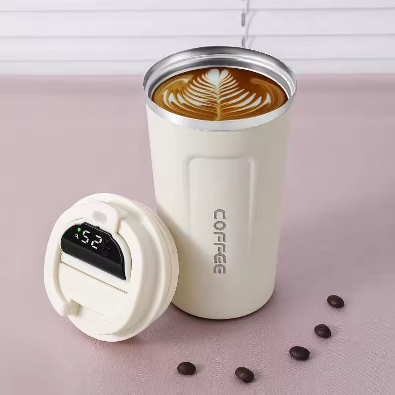 Coffee cup hot and cold stainless steel 510 ML with Smart LED Temperature Dispay Article No 5501  S475