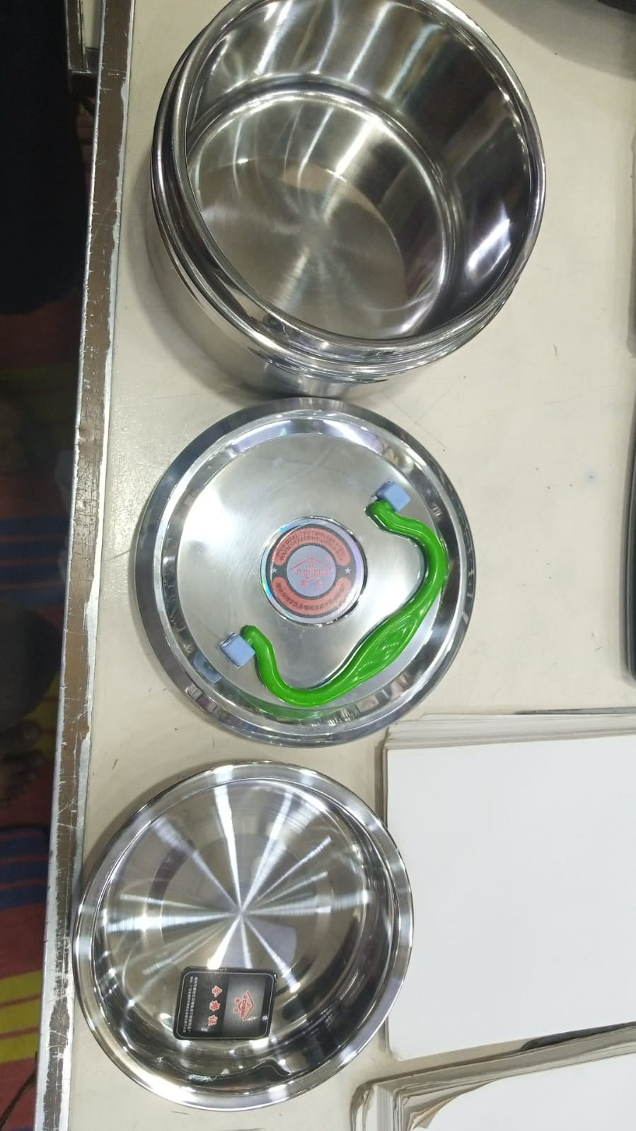 2 layer steel lunch box Article No 3654       S580