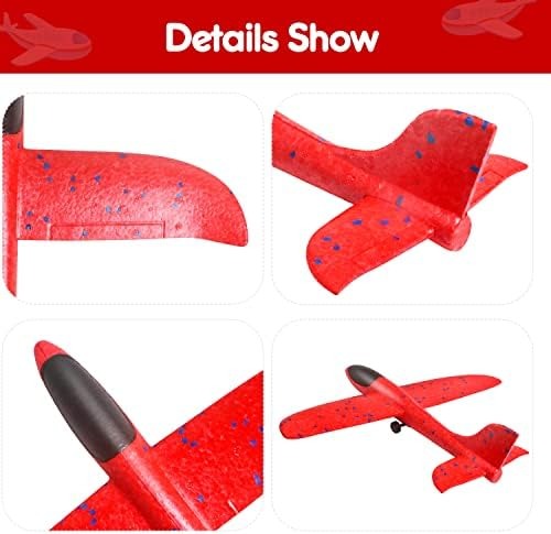 Airplane Launcher Toys, 2 Pcs One-Click Foam Catapult Glider Plane for Birthday Gifts, Flying Bubble Airplane Toys for Boys Girls Kids 3+