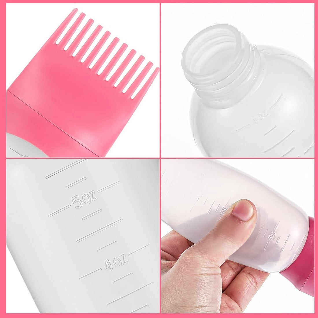 Hair Dye Bottle - Hair Dye Bottle with Comb - Hair Comb Applicator Bottle - Dyeing Bottles Combs - Hair Colouring, Oiling, Dye and Scalp Treatment Bottle (160 ml)Article No 4784      S55