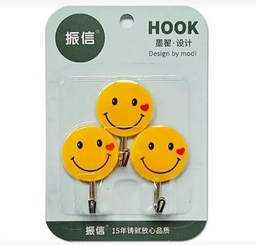 Light Weight Stainless Steel And Plastic Smiley Adhesive Wall Hook Article No 1927 S 105